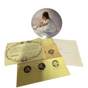 Donald Zolan Tender Beginning Plate 1985 Children Pets w Box COA Pemberton
